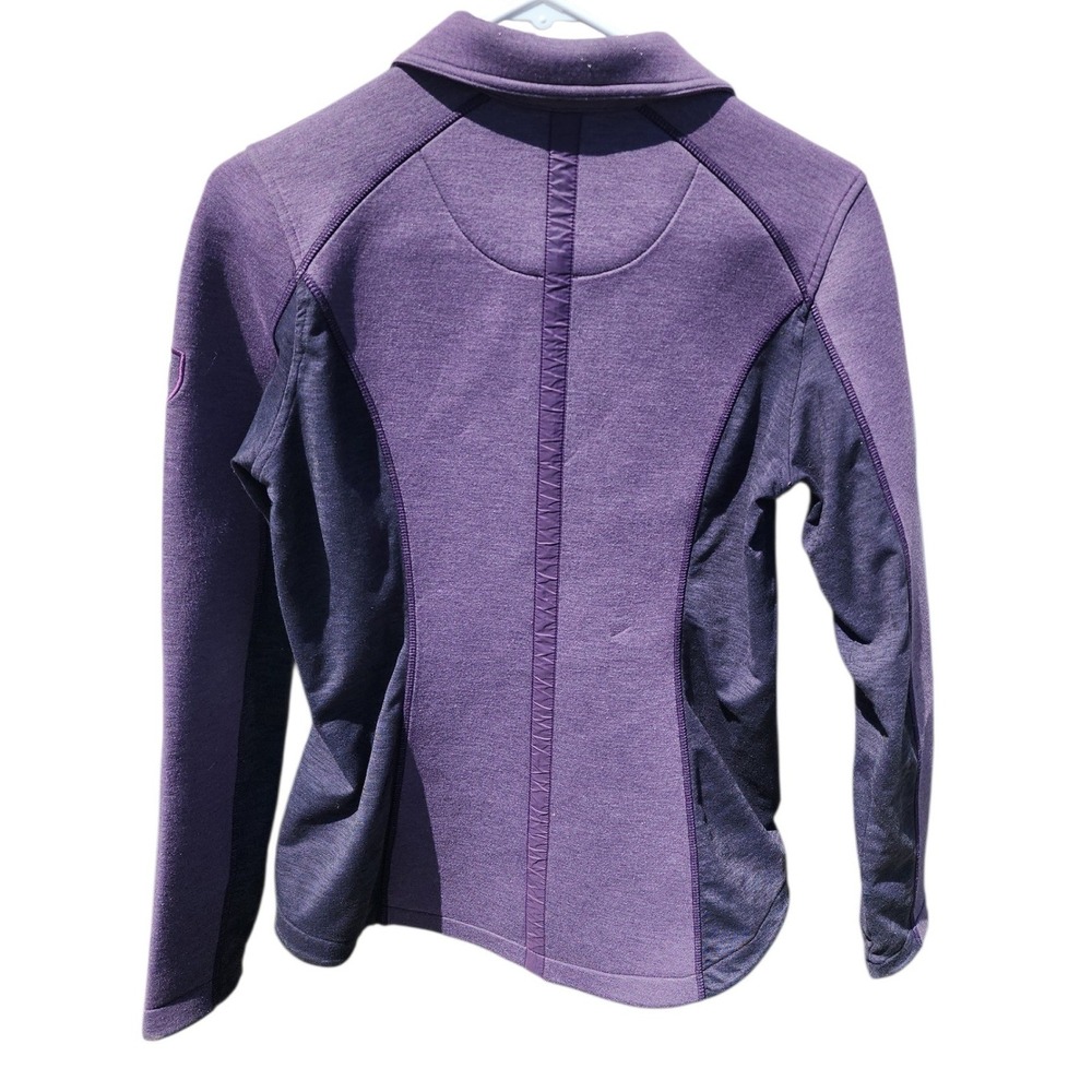 Kuhl Projekt Womens Full Zip Fleece Jacket Purple Heathered Small Hiking Trail - Picture 2 of 6